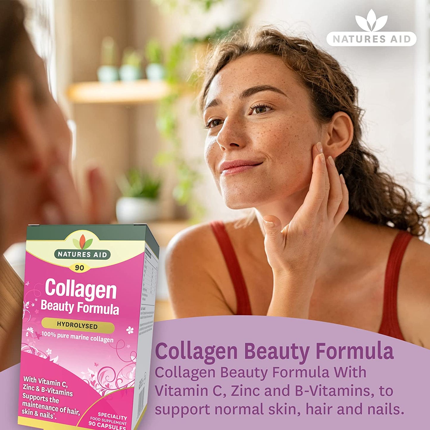 Collagen Beauty Formula 90 Capsules - Natures Aid - Vitamins & Supplements - Eco Natural Products