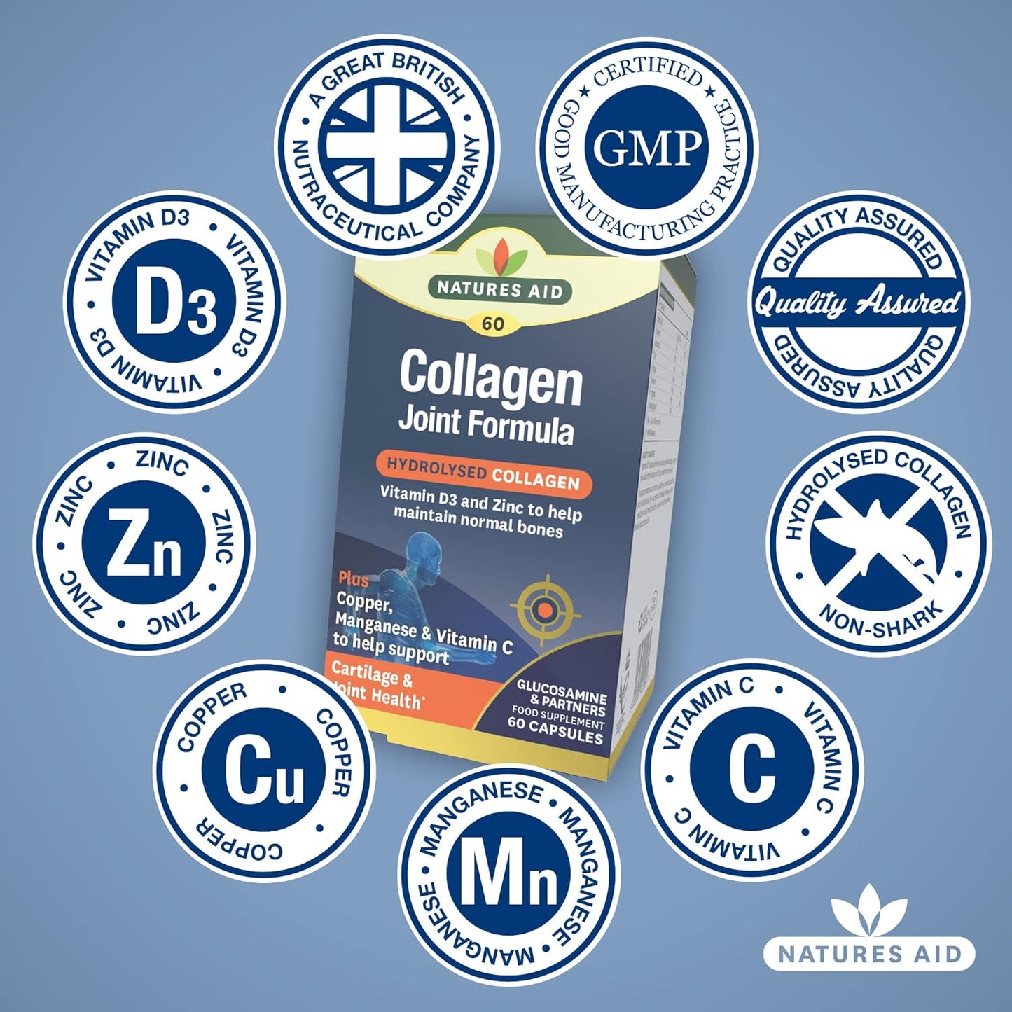 Collagen Joint Formula 60 Capsules - Natures Aid - Vitamins & Supplements - Eco Natural Products