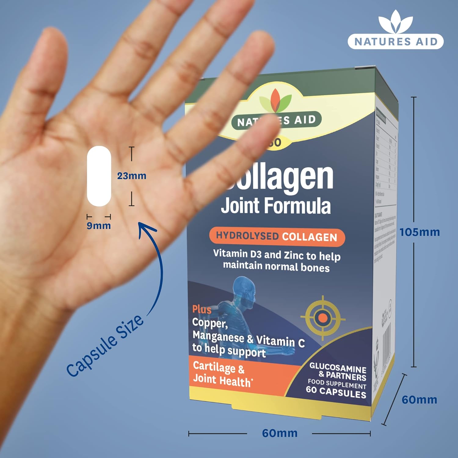 Collagen Joint Formula 60 Capsules - Natures Aid - Vitamins & Supplements - Eco Natural Products