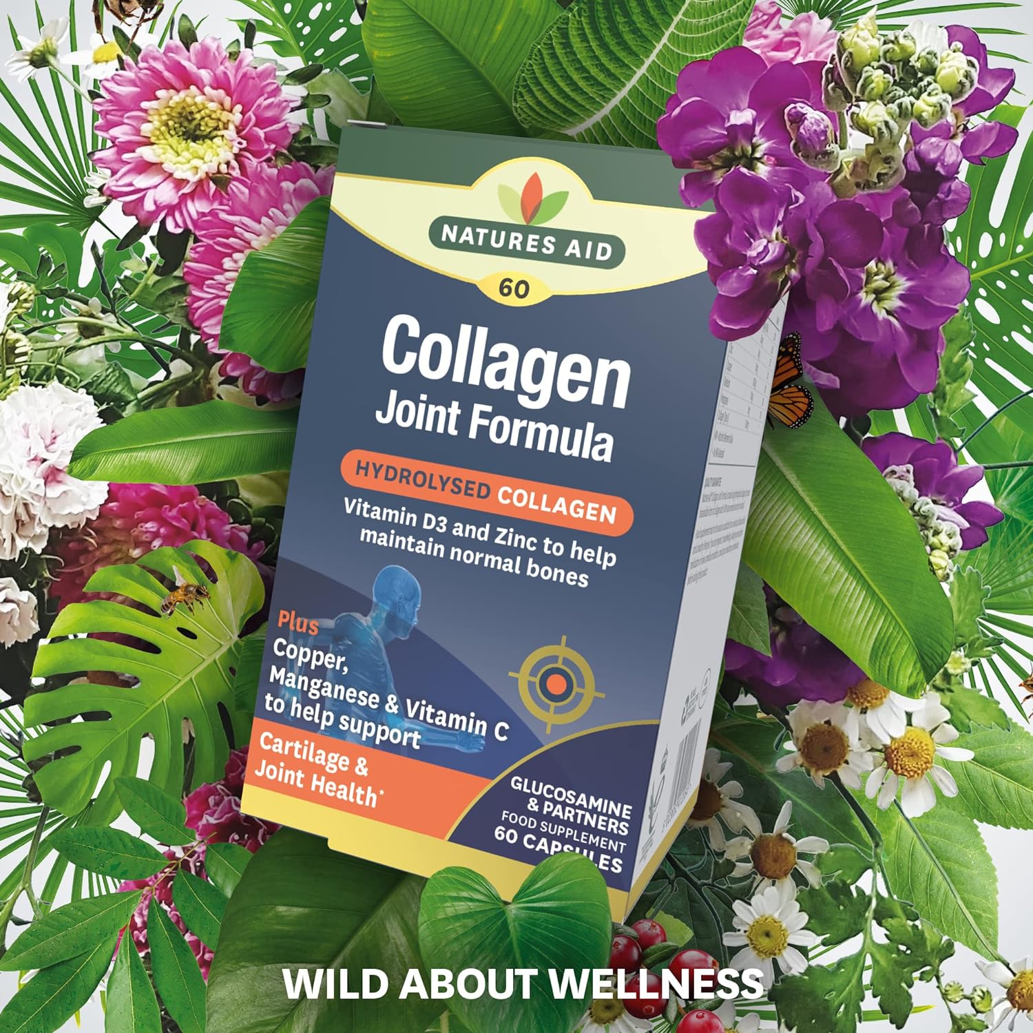 Collagen Joint Formula 60 Capsules - Eco Natural Products - Natures Aid - Vitamins & Supplements