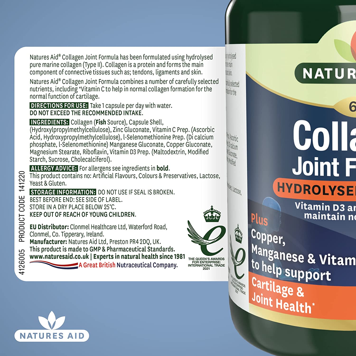 Collagen Joint Formula 60 Capsules - Eco Natural Products - Natures Aid - Vitamins & Supplements