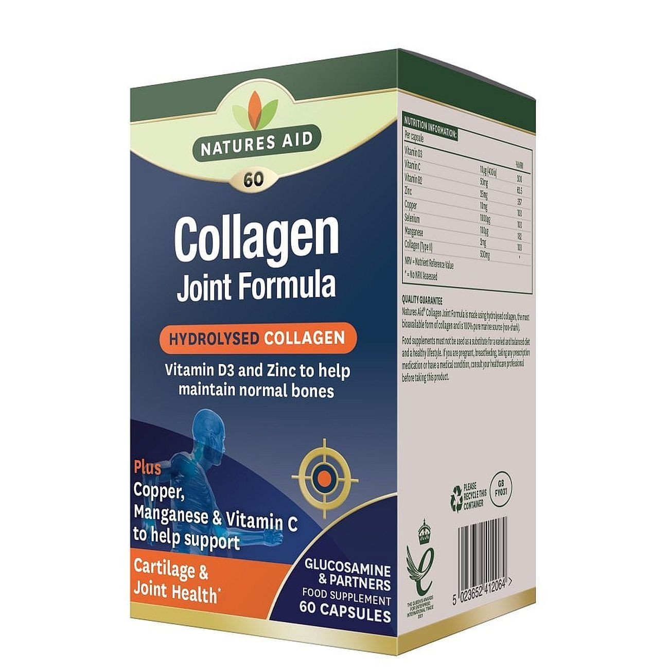 Collagen Joint Formula 60 Capsules - Eco Natural Products - Natures Aid - Vitamins & Supplements