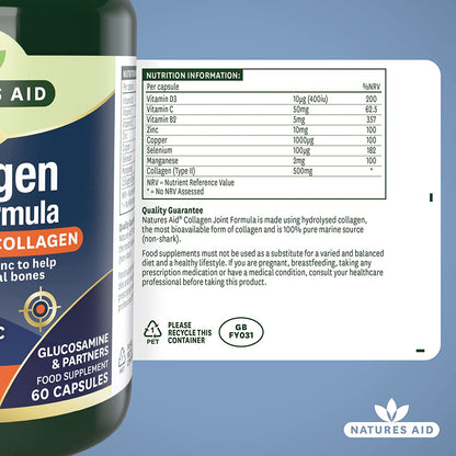Collagen Joint Formula 60 Capsules - Natures Aid - Vitamins & Supplements - Eco Natural Products