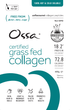 Collagen Peptides Certified Grass Fed 400g - Ossa Organic - Food Supplement - Eco Natural Products