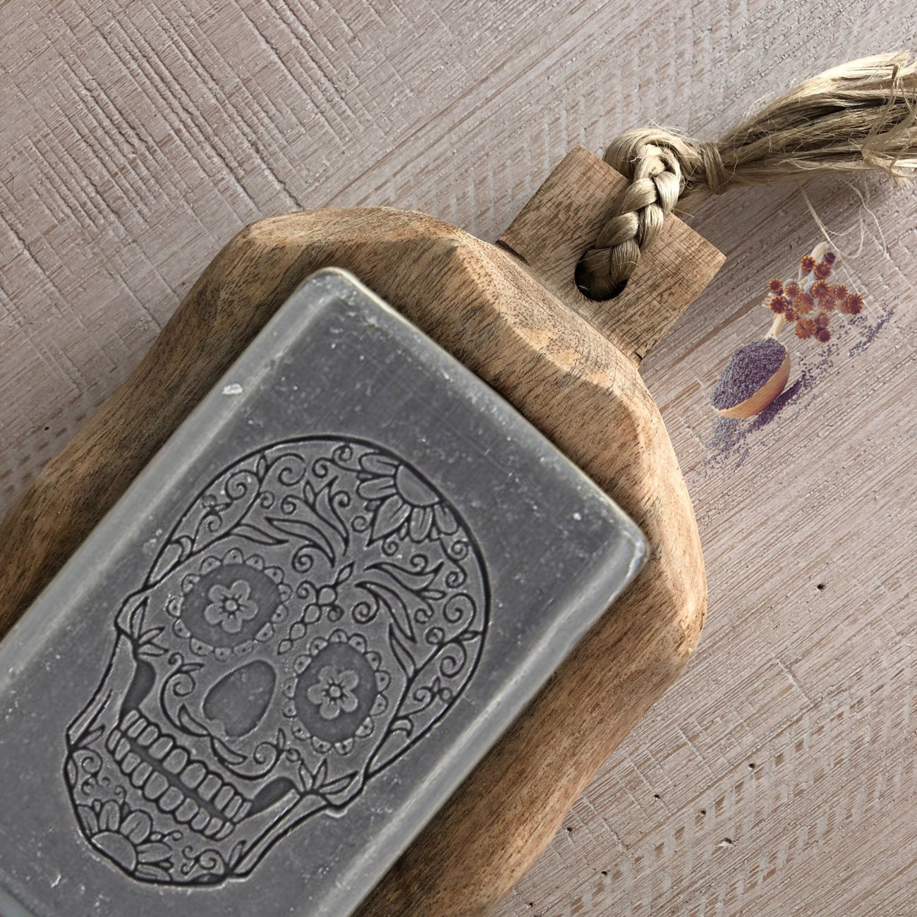 Collector Soap Tete de Mort (Pavot) Skull 125g - FouFour - Savon de Marseille - Bar Soap - Eco Natural Products