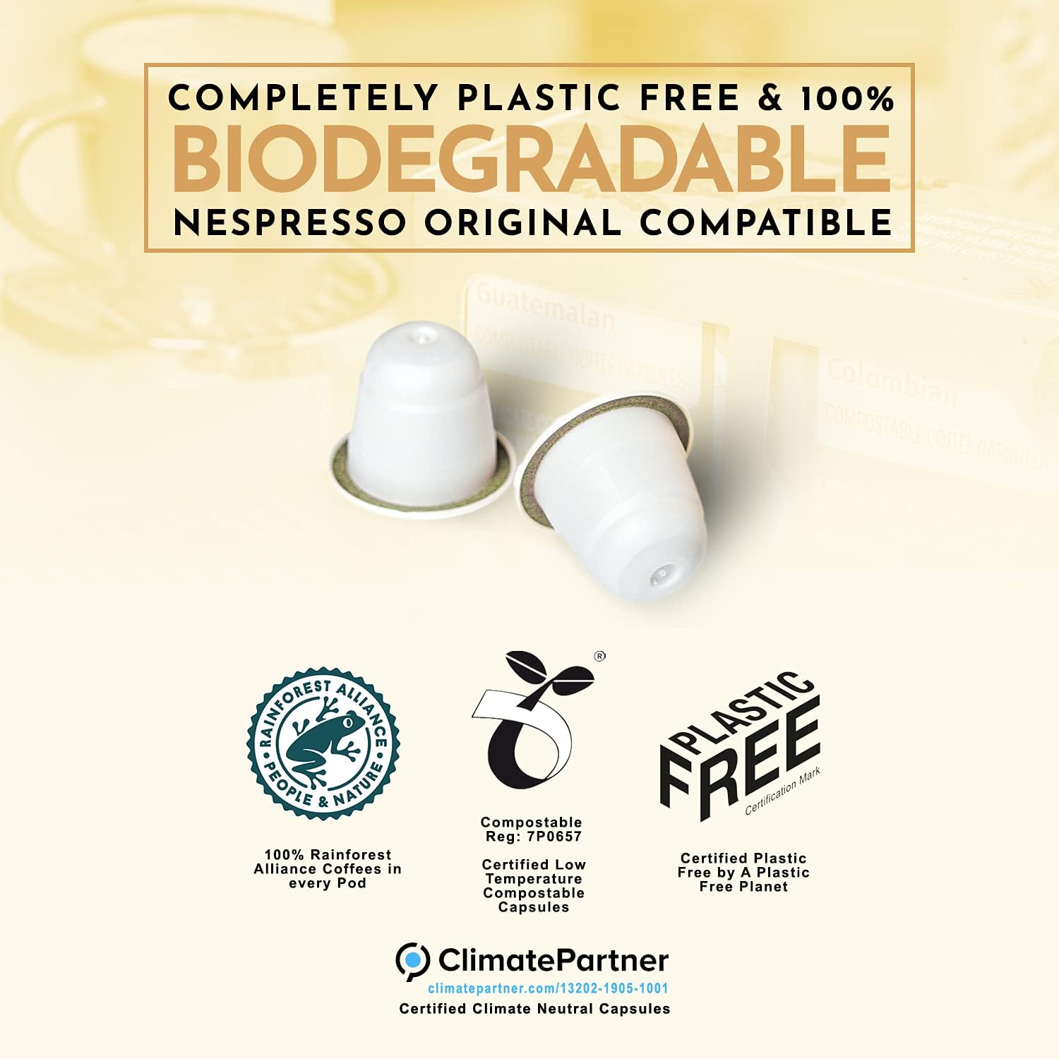 Colombia Coffee Capsules x 10 - Eco Natural Products - Eden Project - Coffee