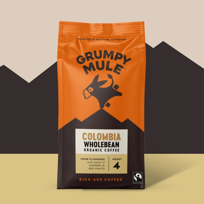 Colombia Organic Whole Bean 200g - Grumpy Mule Coffee - Coffee Beans & Ground Coffee - Eco Natural Products