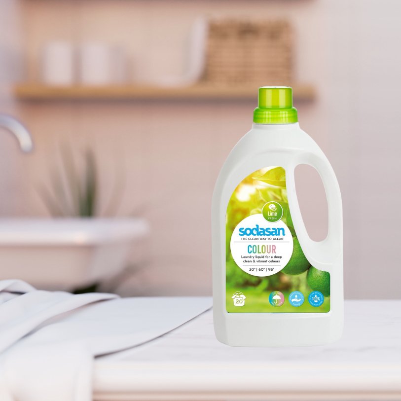 Colour Laundry Liquid Lime 1.5L - Eco Natural Products - Sodasan - Washing