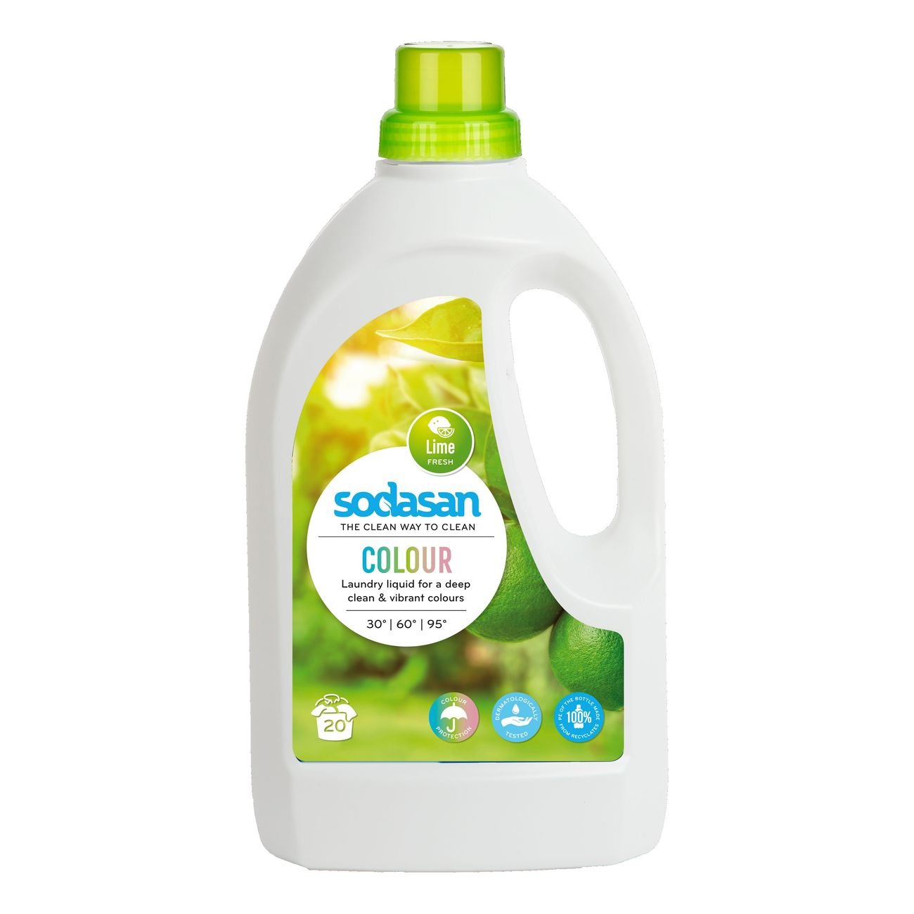 Colour Laundry Liquid Lime 1.5L - Eco Natural Products - Sodasan - Washing