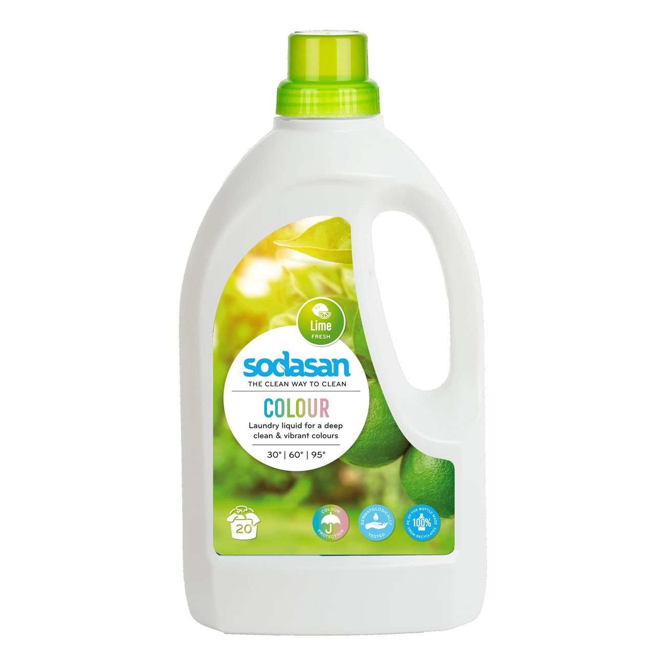 Colour Laundry Liquid Lime 1.5L - Sodasan - Washing - Eco Natural Products