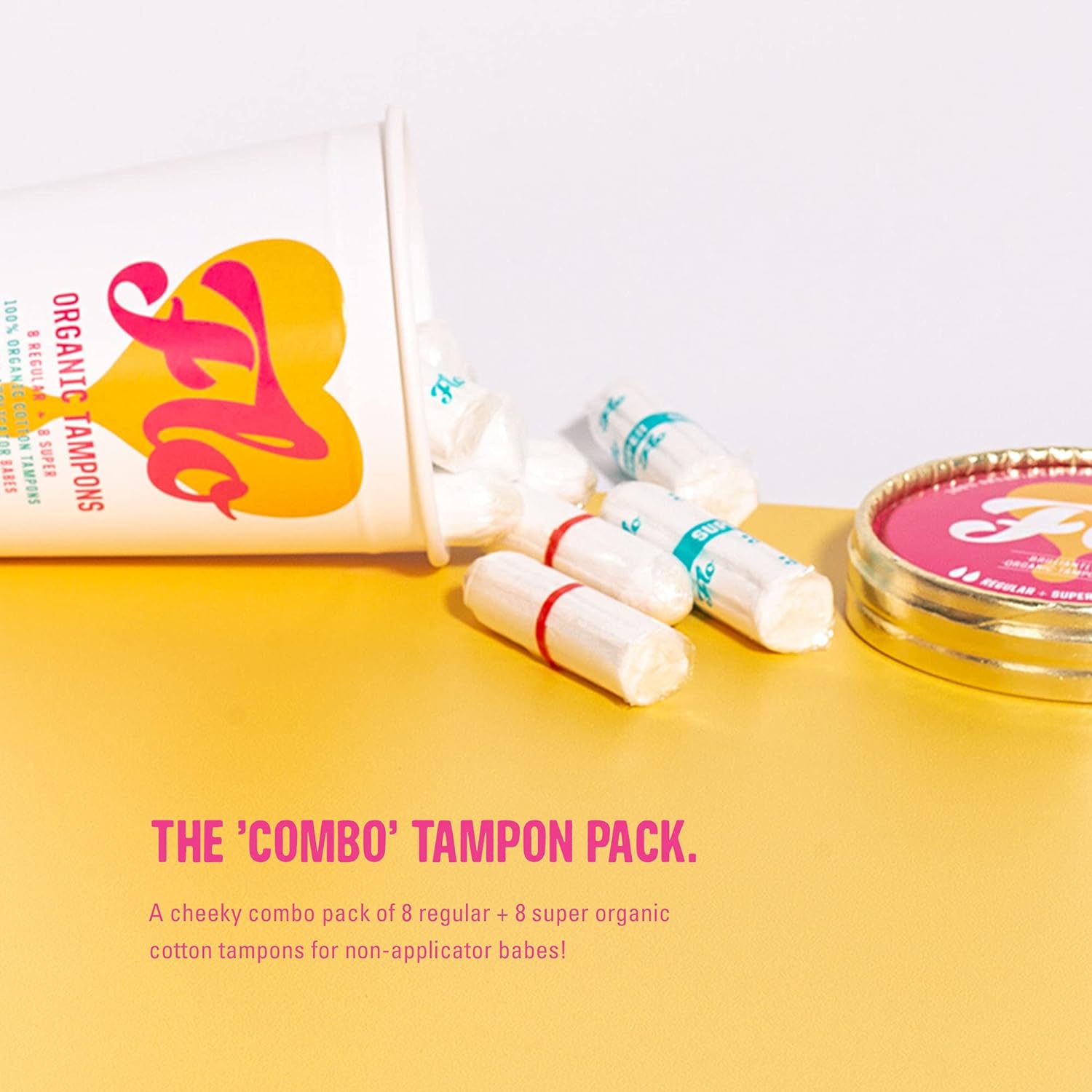 Combo Pack Tampons Non - Applicator - Here We Flo - Feminine Sanitary Supplies - Eco Natural Products