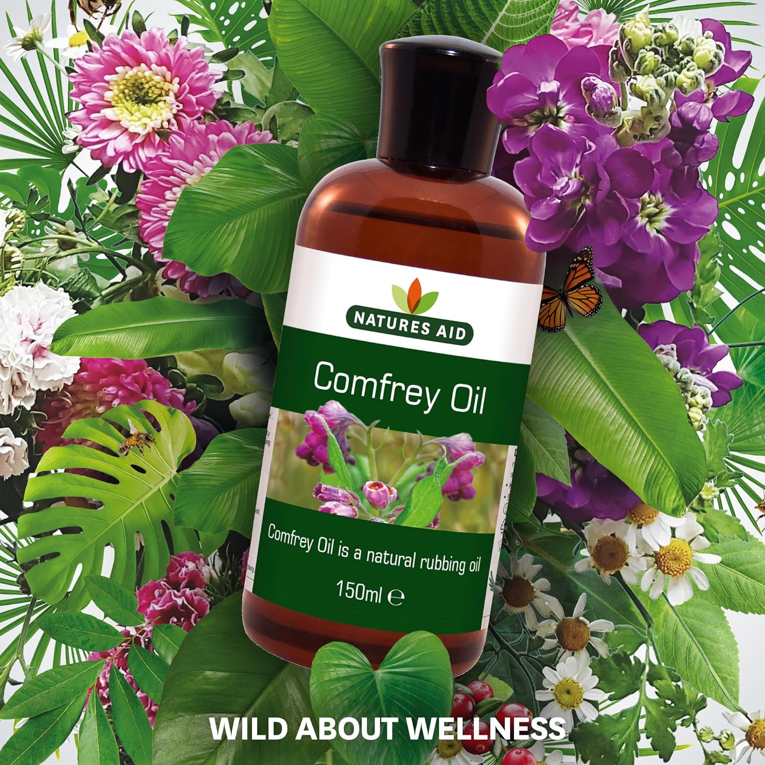Comfrey Oil 150ml - Natures Aid - Massage Oil - Eco Natural Products