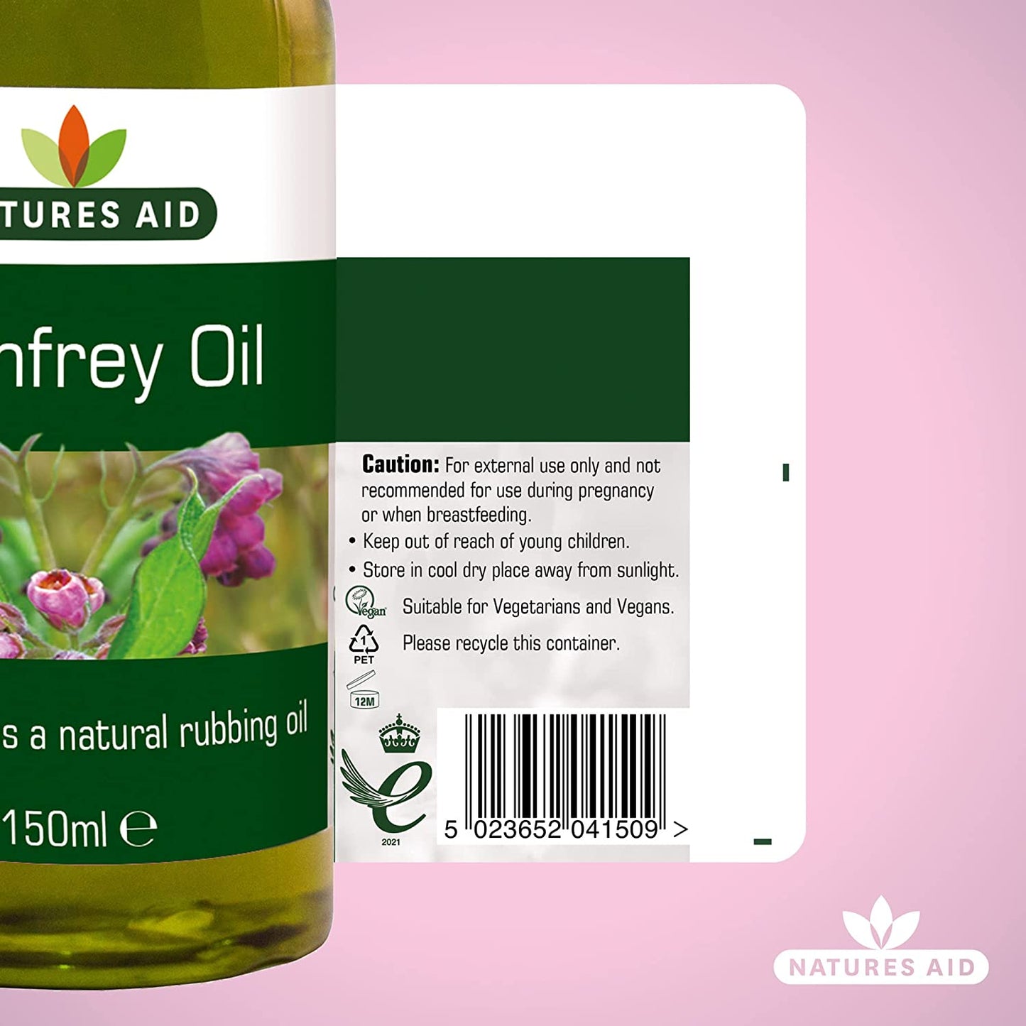 Comfrey Oil 150ml - Natures Aid - Massage Oil - Eco Natural Products
