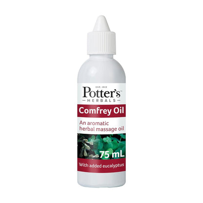 Comfrey Oil with Eucalyptus 75ml - Potter's Herbals - Massage Oil - Eco Natural Products