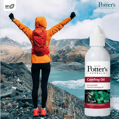 Comfrey Oil with Eucalyptus 75ml - Potter's Herbals - Massage Oil - Eco Natural Products