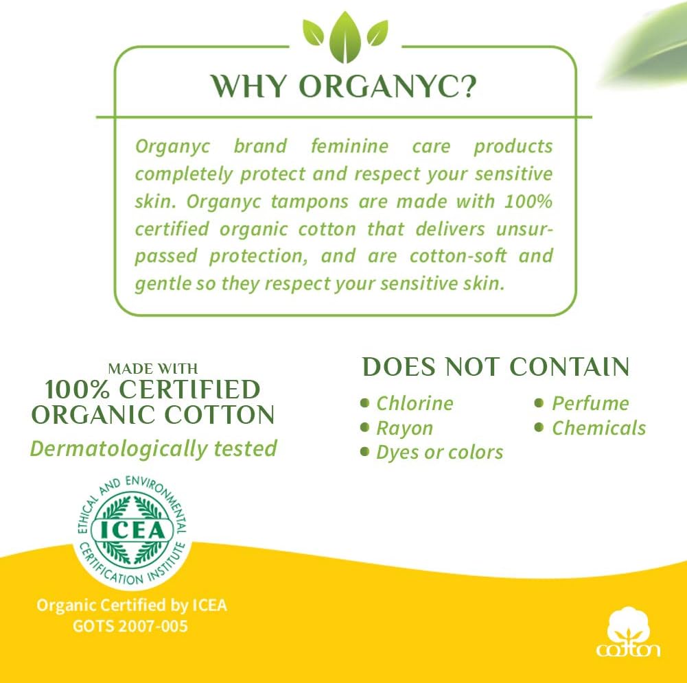 Compact Tampons with Applicator Cotton Regular 16 per pack - Organyc - Tampons - Eco Natural Products