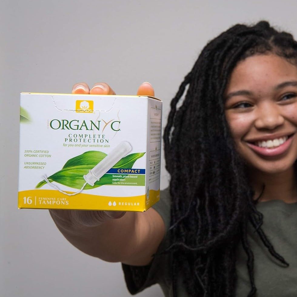 Compact Tampons with Applicator Cotton Regular 16 per pack - Organyc - Tampons - Eco Natural Products