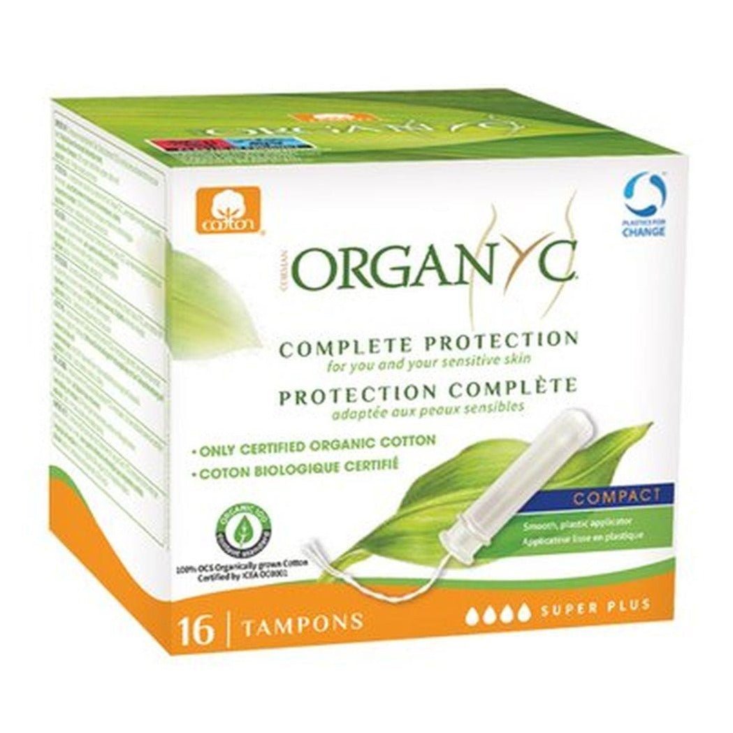Compact Tampons with Applicator Cotton Super Plus 16 per pack - Organyc - Tampons - Eco Natural Products