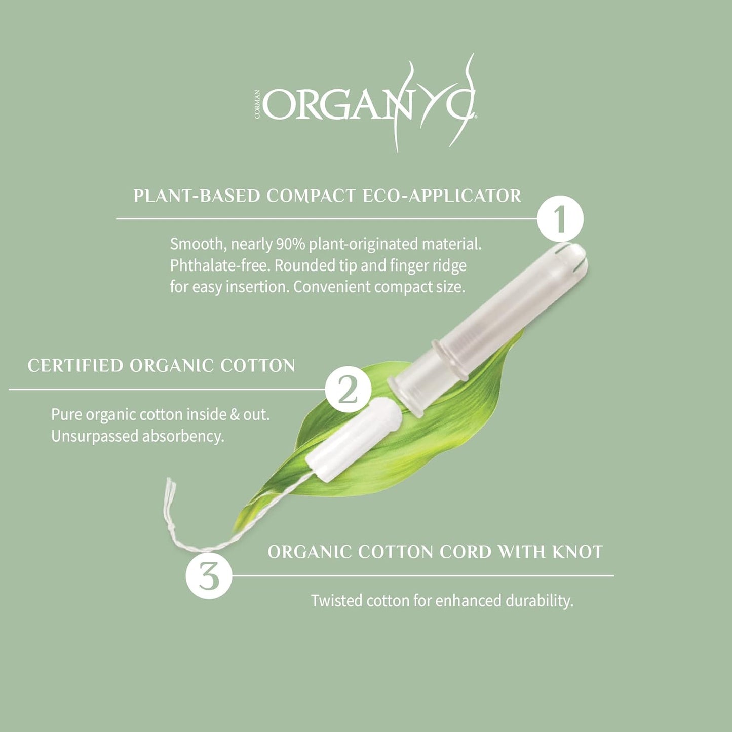 Compact Tampons with Applicator Cotton Super Plus 16 per pack - Organyc - Tampons - Eco Natural Products