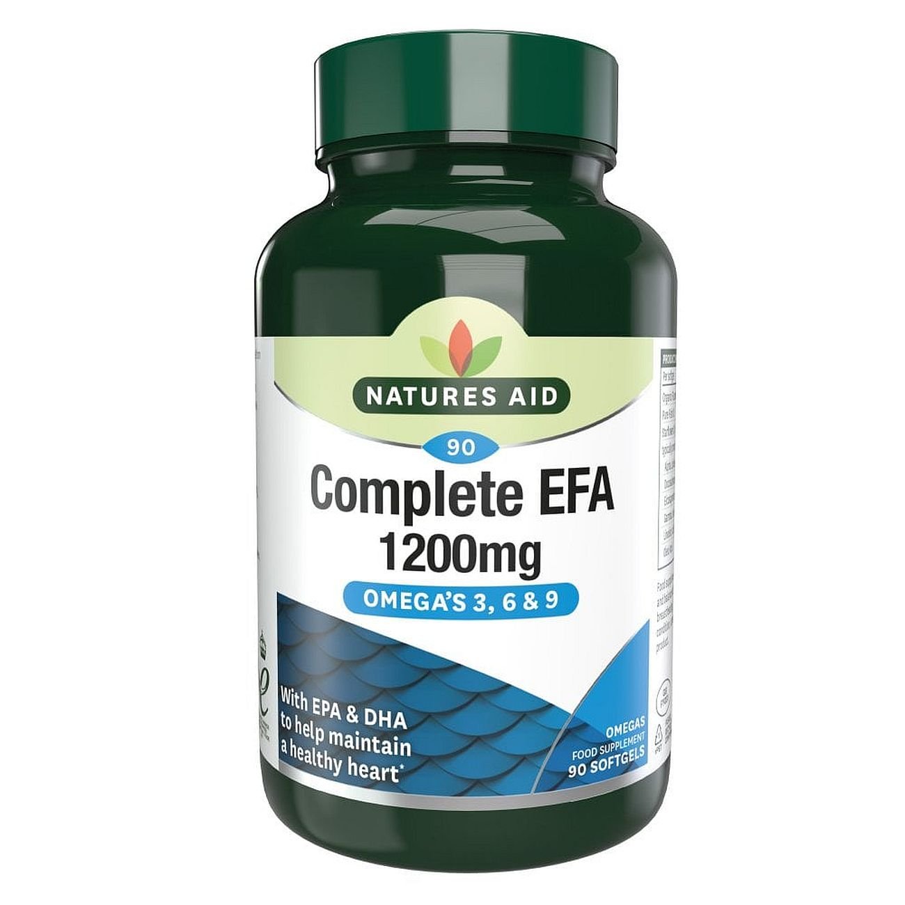 Complete EFA 1200mg (Omega 3, 6 & 9) 90 Softgels - Natures Aid - Vitamins & Supplements - Eco Natural Products