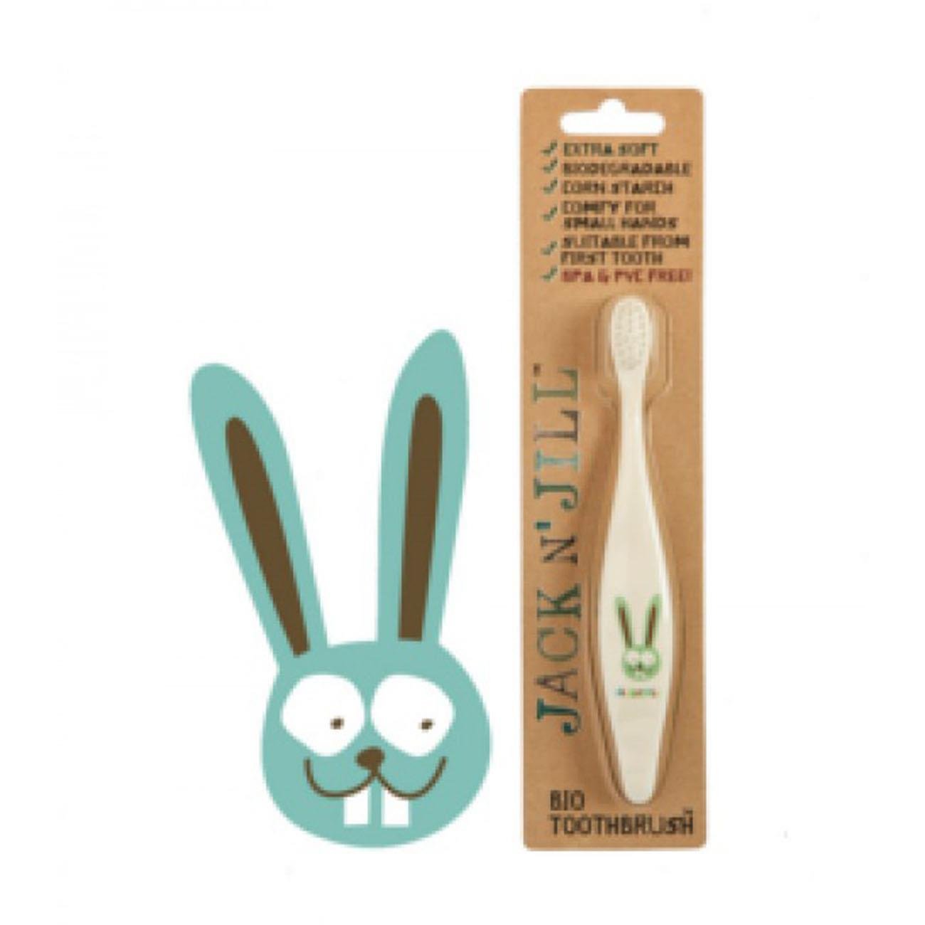 Compostable and Biodegradable Handle Bunny Toothbrush - Eco Natural Products - Jack N' Jill - Toothbrush