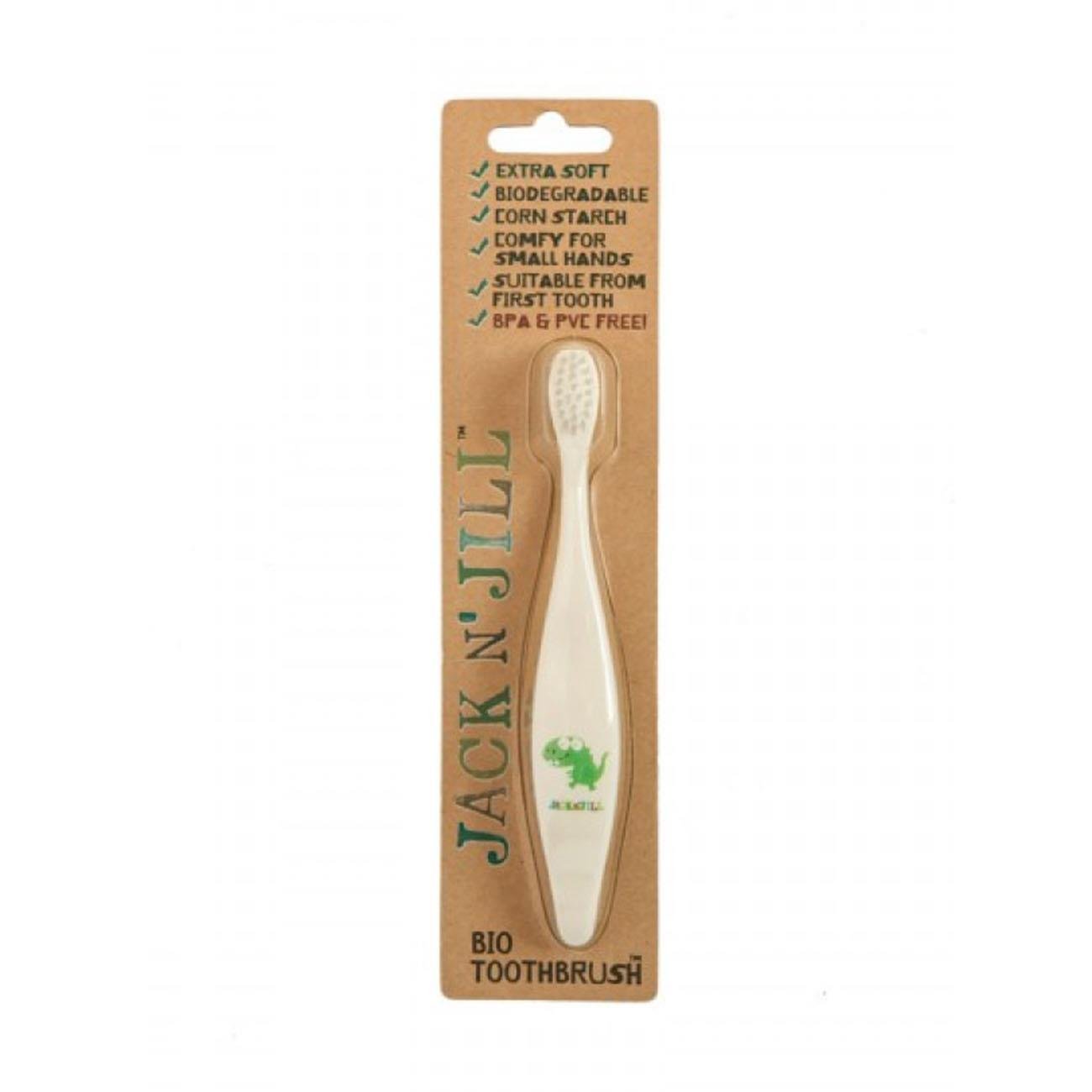 Compostable and Biodegradable Handle Dino Toothbrush - Eco Natural Products - Jack N' Jill - Toothbrush