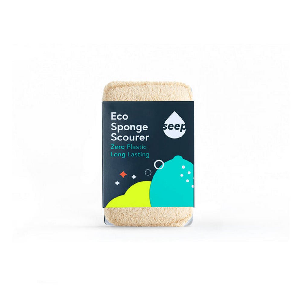 Compostable Sponge with Loofah Scourer 1 unit 20g - Seep - Loofah Sponge - Eco Natural Products