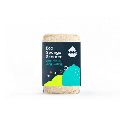 Compostable Sponge with Loofah Scourer 1 unit 20g - Seep - Loofah Sponge - Eco Natural Products