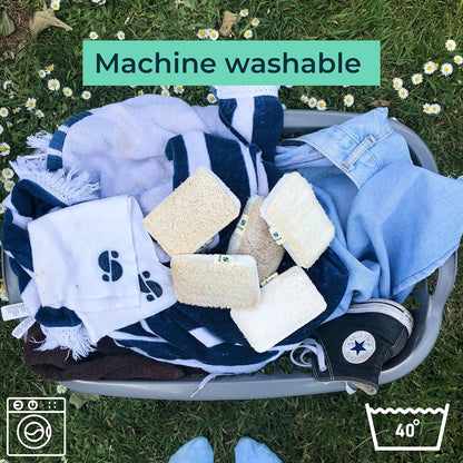 Compostable Sponge with Loofah Scourer 1 unit 20g - Seep - Loofah Sponge - Eco Natural Products