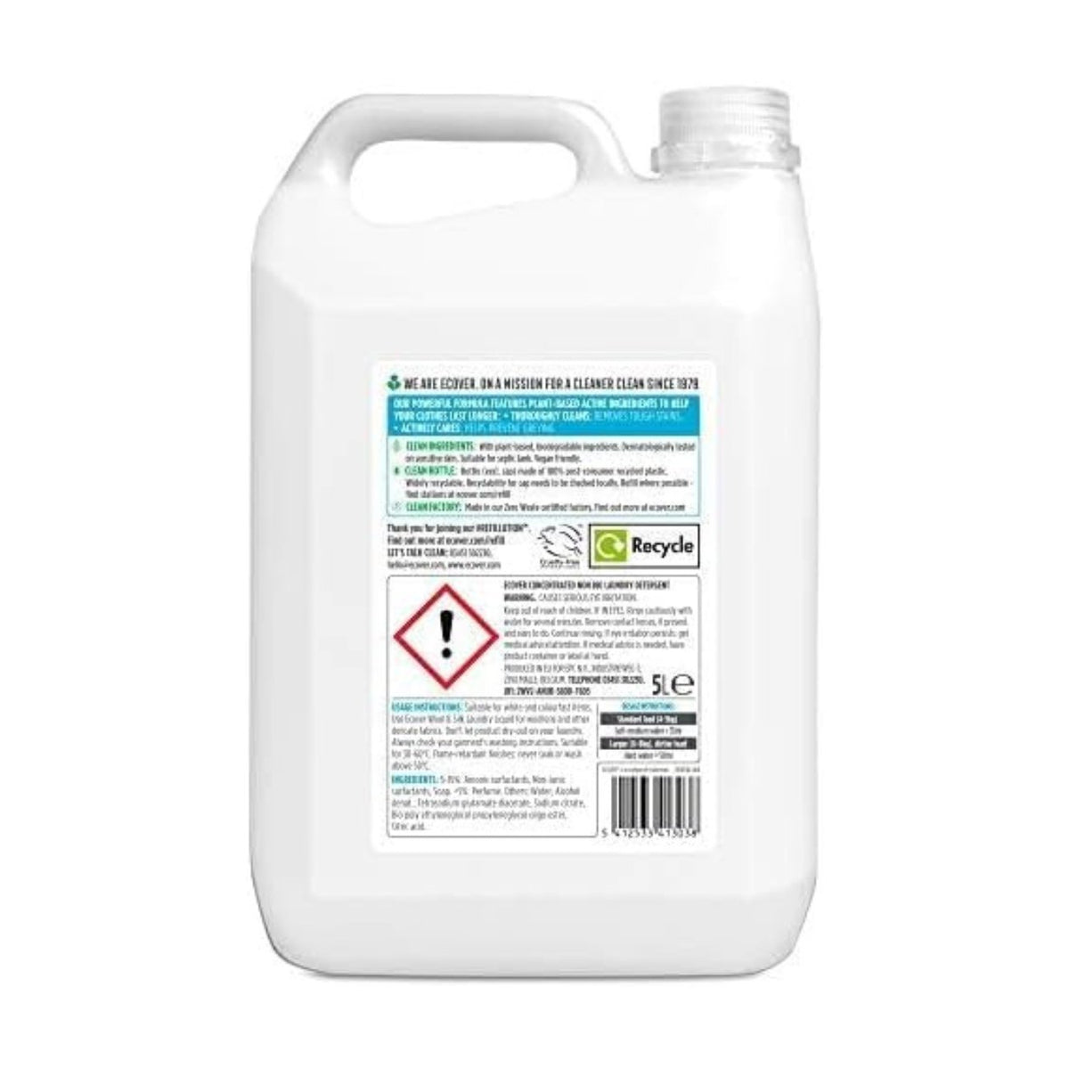 Concentrated Non - Bio Laundry Liquid 142 Washes 5L - Ecover - Laundry Liquid - Eco Natural Products