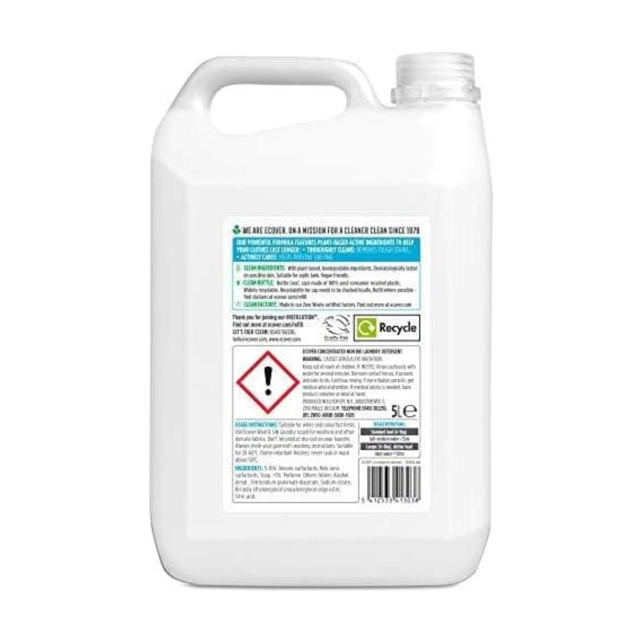 Concentrated Non - Bio Laundry Liquid 142 Washes 5L - Ecover - Laundry Liquid - Eco Natural Products