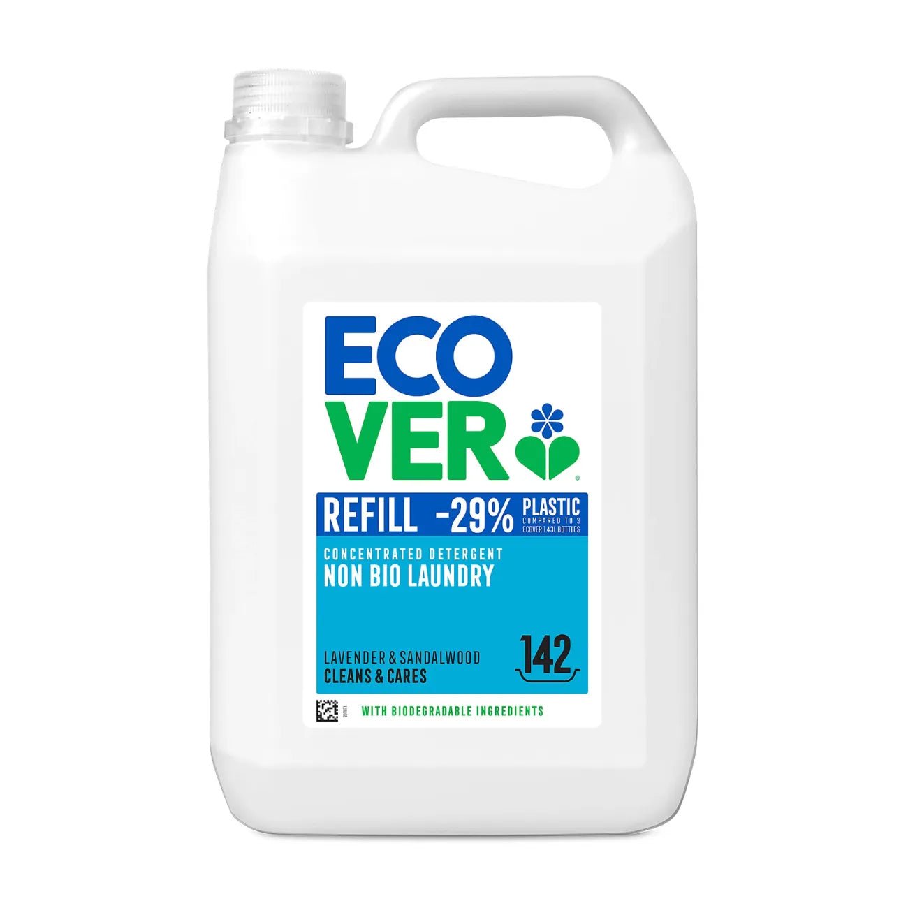 Concentrated Non - Bio Laundry Liquid 142 Washes 5L - Ecover - Laundry Detergent - Ecover