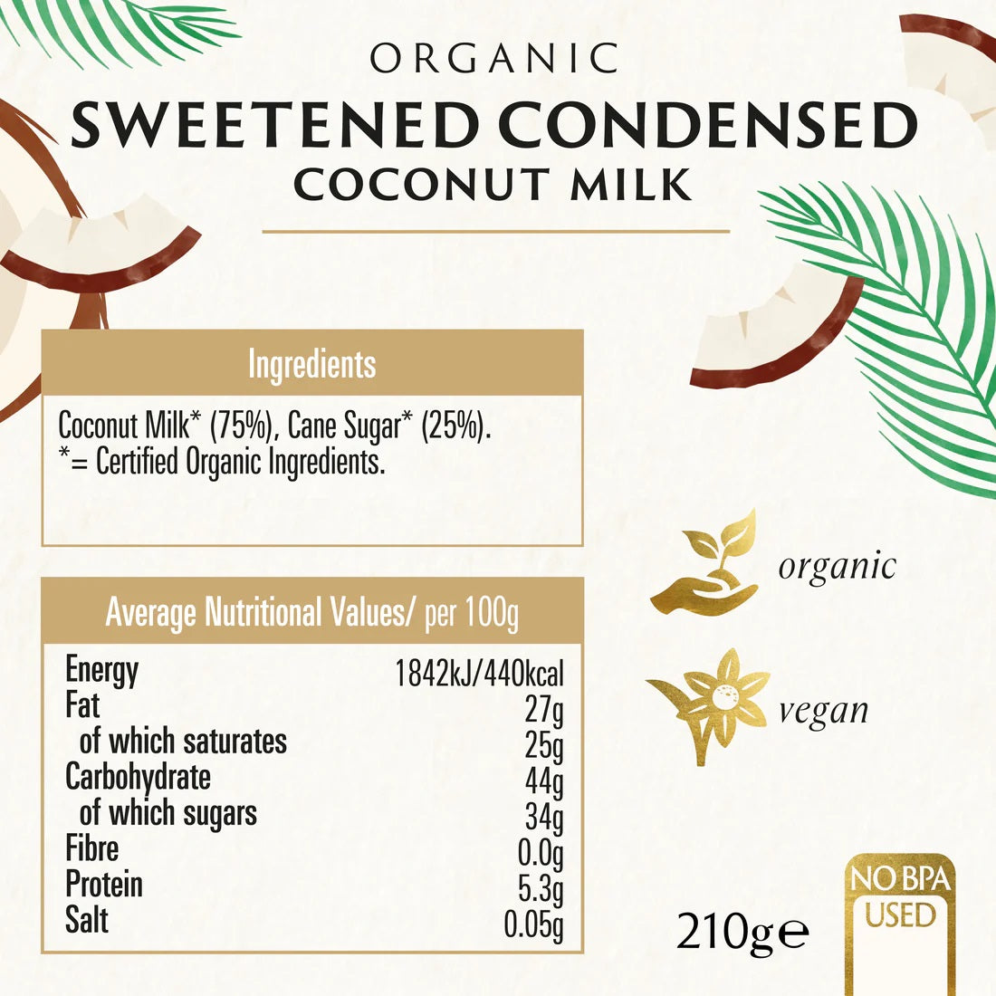 Condensed Coconut Milk Sweetened 210g