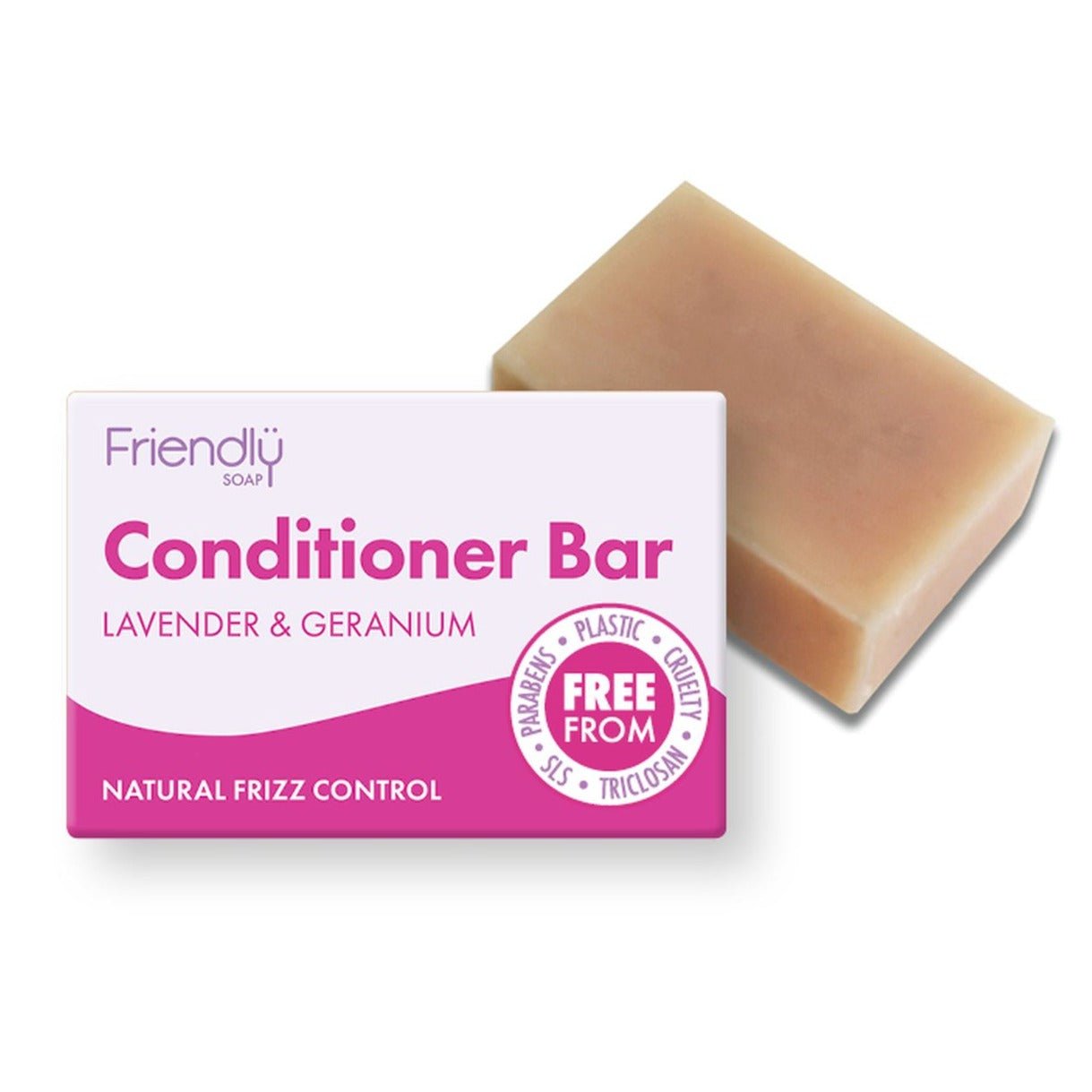 Conditioner Bar Lavender & Geranium 90g - Friendly Soap - Conditioners - Eco Natural Products