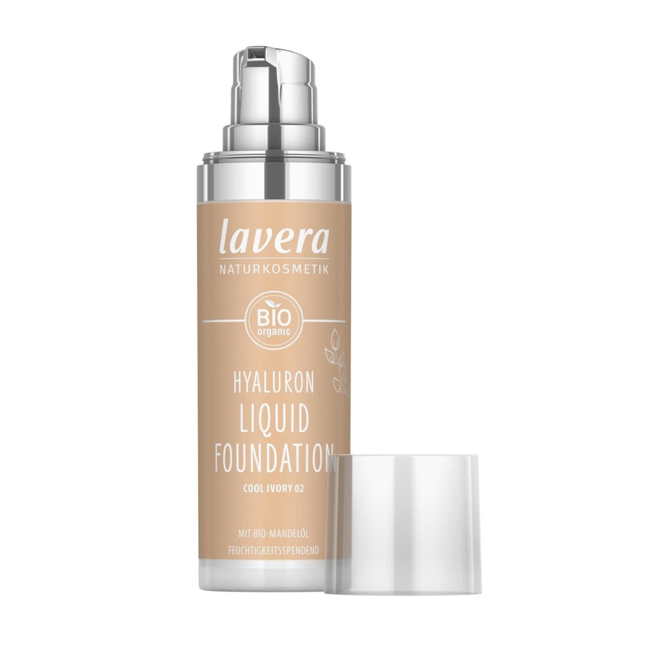 Cool Ivory 02 Hyaluron Liquid Foundation Spf15 30ml - Eco Natural Products - Lavera - Liquid foundation