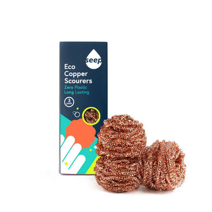 Copper Scourers Recyclable Pack of 3 60g - Seep - Scourers - Eco Natural Products