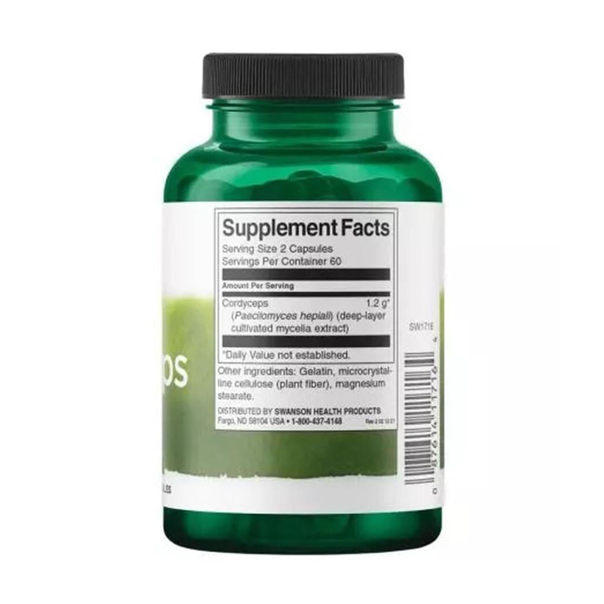 Cordyceps 600mg 120 caps - Swanson - Herbal supplement - Eco Natural Products