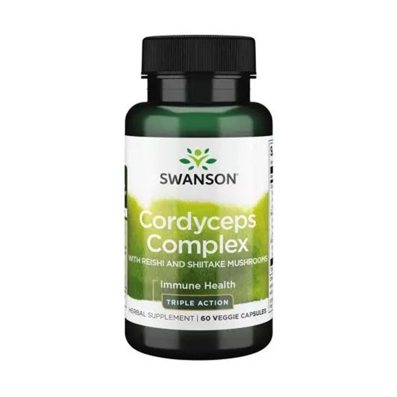 Cordyceps Complex Reishi and Shiitake Mushrooms 60 vcaps - Swanson - Herbal supplement - Eco Natural Products