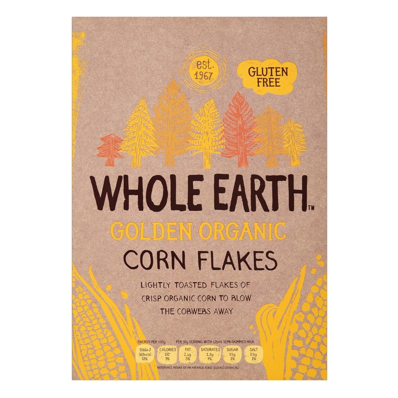 Cornflakes Classic 375g - Eco Natural Products - Whole Earth - Flakes