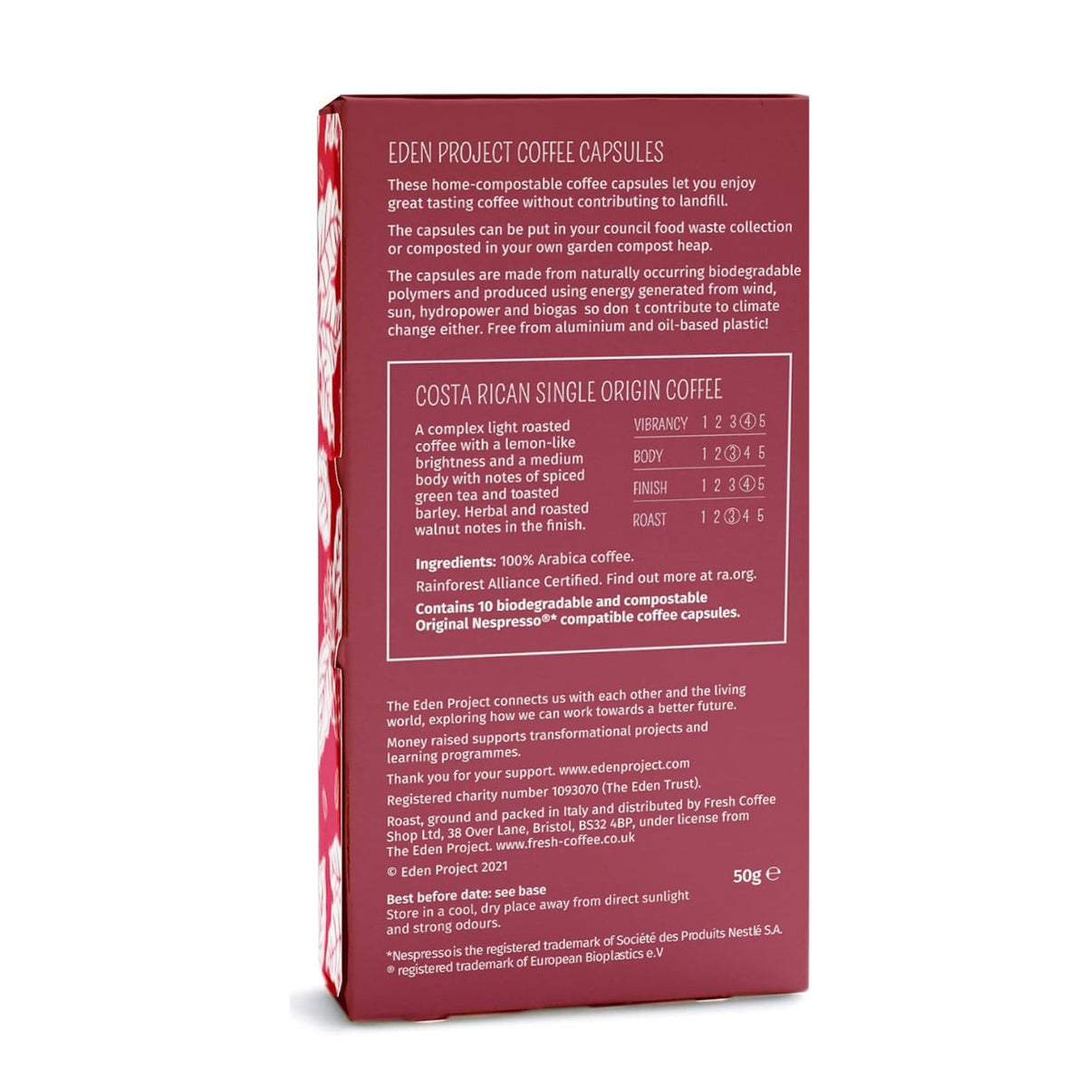 Costa Rican Coffee Capsules x 10 - Eden Project - Coffee - Eco Natural Products