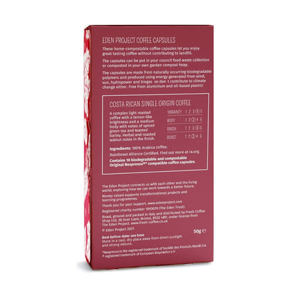 Costa Rican Coffee Capsules x 10 - Eden Project - Coffee - Eco Natural Products