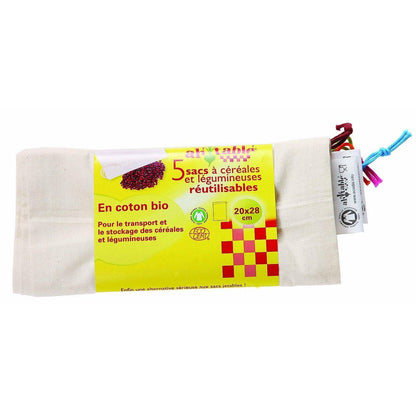 Cotton Bags for Cereals and Legumes 5xS - Ah! Table! - Bags - Eco Natural Products