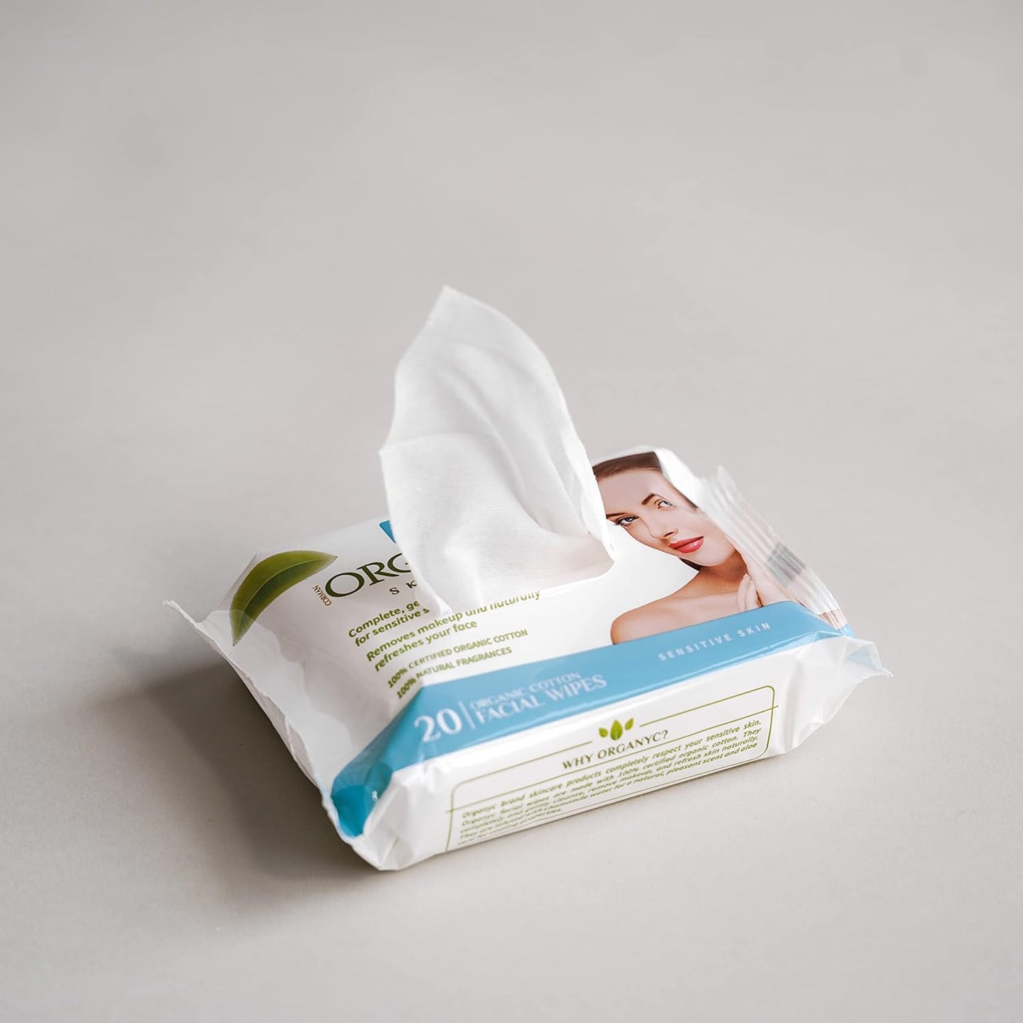 Cotton Facial Wipes 20pcs - Organyc - Face Wipes - Eco Natural Products