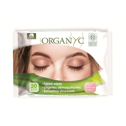 Cotton Facial Wipes 20pcs - Organyc - Face Wipes - Eco Natural Products