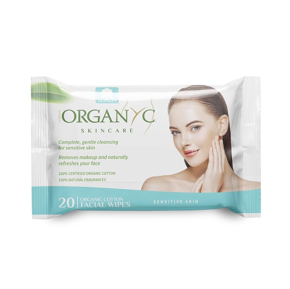 Cotton Facial Wipes 20pcs - Organyc - Face Wipes - Eco Natural Products
