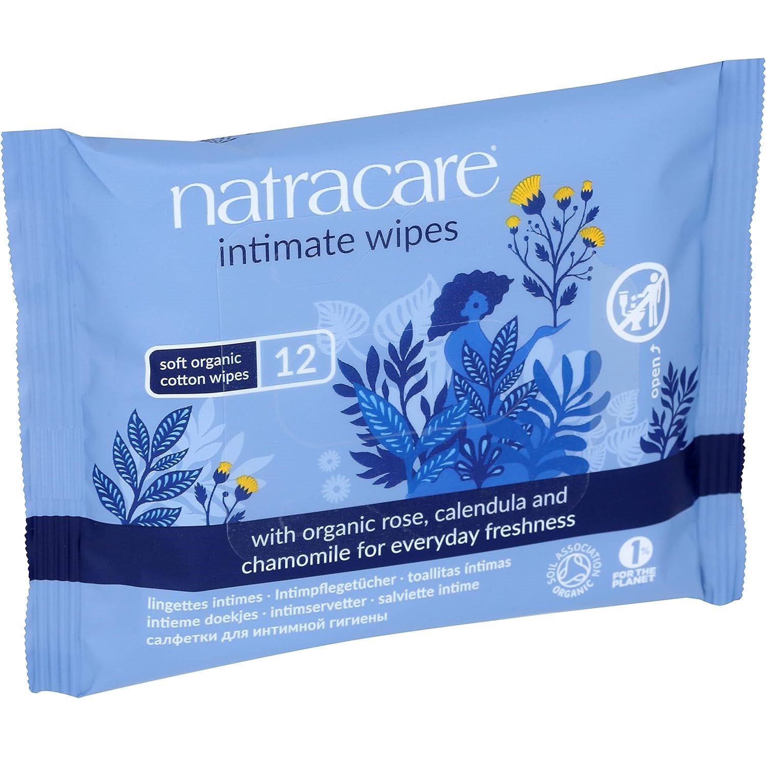 Cotton Intimate Wipes 12 Per Pack - Natracare - Wipes - Eco Natural Products