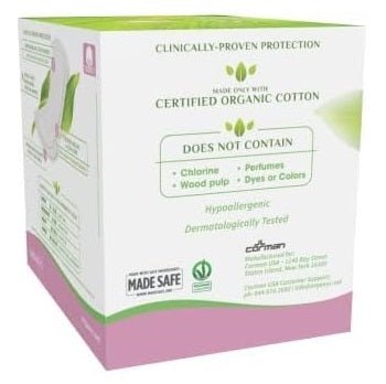 Cotton Panty - liners Light Flow Individually wrapped Box of 24 - Eco Natural Products - Organyc - Feminine Sanitary Supplies