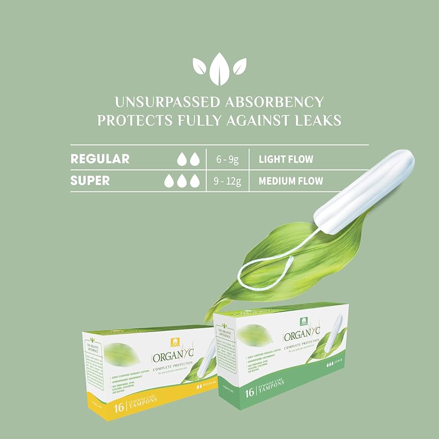 Cotton Tampons Regular 16 Per Pack EXP 01.03.2026 - Organyc - Tampons - Organyc