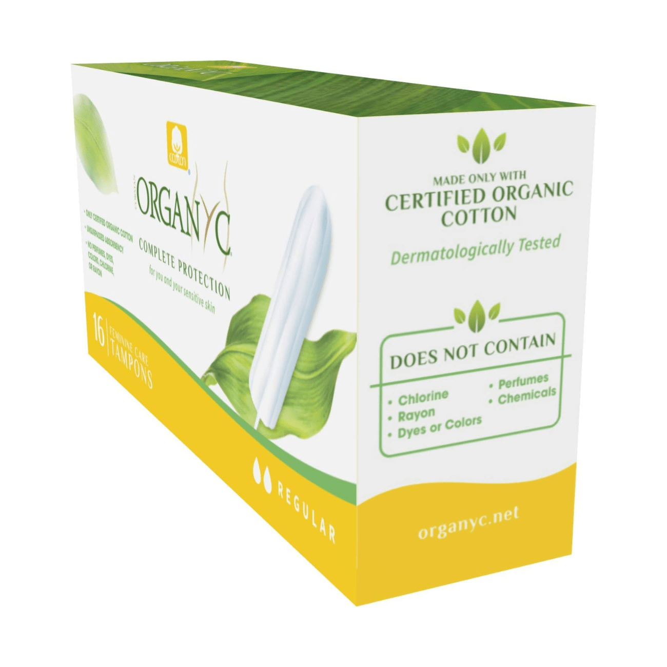 Cotton Tampons Regular 16 Per Pack EXP 01.03.2026 - Organyc - Tampons - Organyc