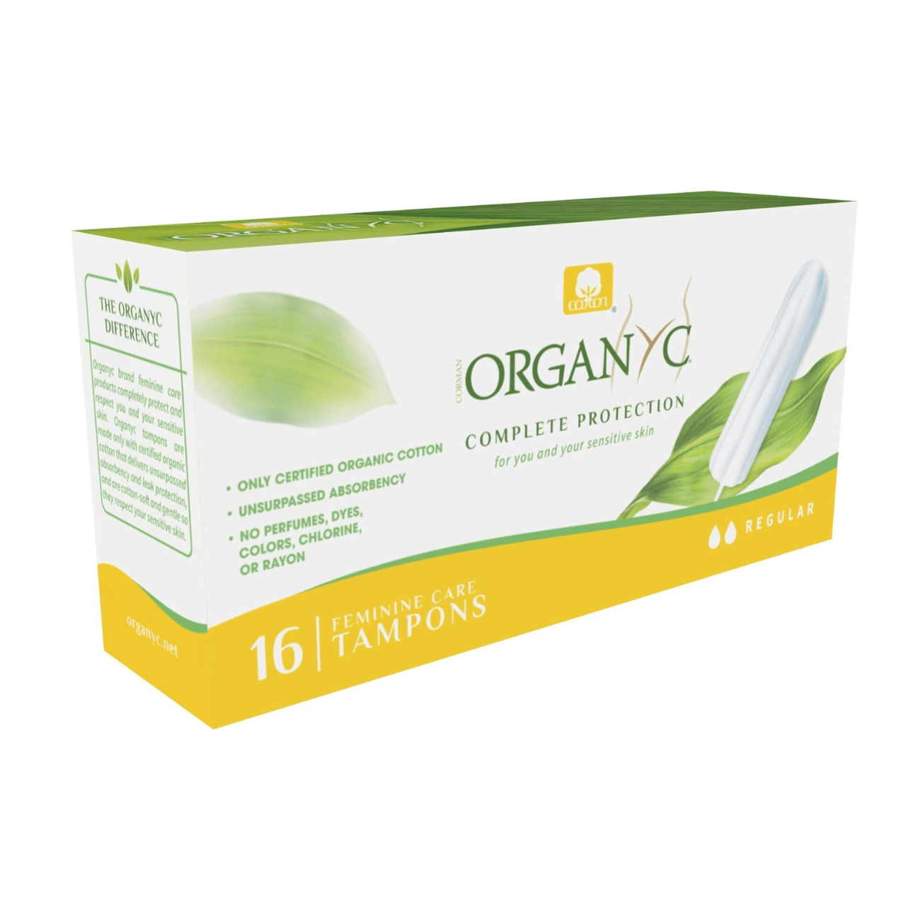 Cotton Tampons Regular 16 Per Pack EXP 01.03.2026 - Organyc - Tampons - Organyc